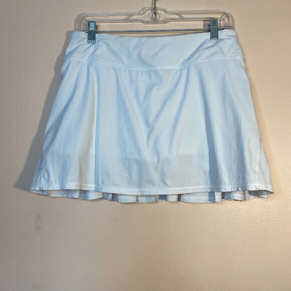 Lululemon Women Run Pace Setter Skirt White Ruffle Size 6 tall - Picture 1 of 9